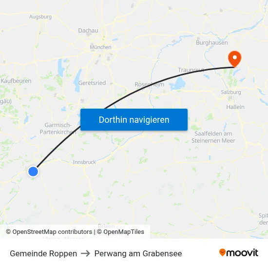 Gemeinde Roppen to Perwang am Grabensee map