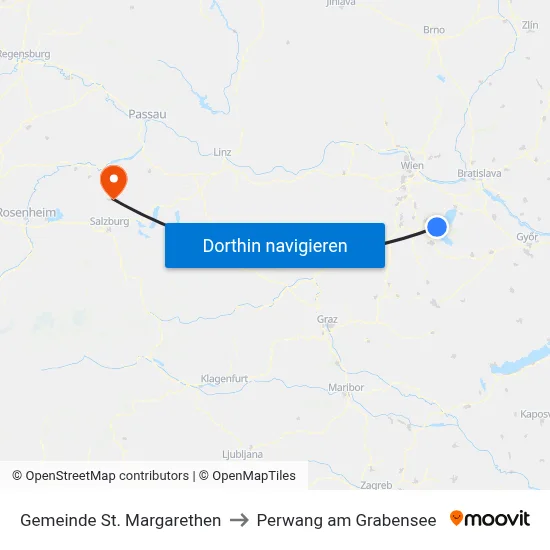 Gemeinde St. Margarethen to Perwang am Grabensee map