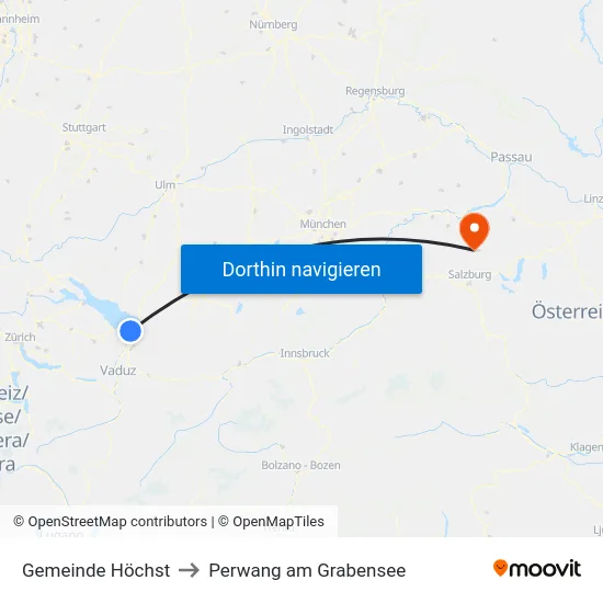 Gemeinde Höchst to Perwang am Grabensee map