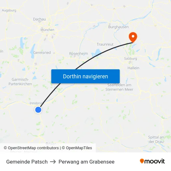 Gemeinde Patsch to Perwang am Grabensee map