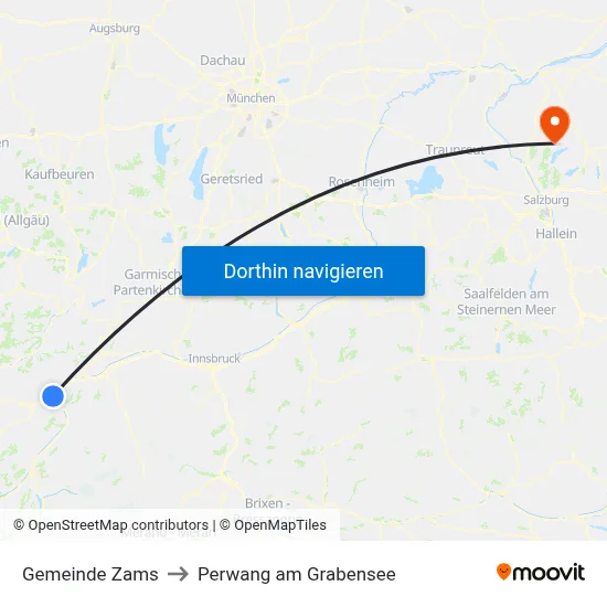 Gemeinde Zams to Perwang am Grabensee map