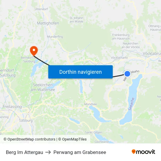 Berg Im Attergau to Perwang am Grabensee map