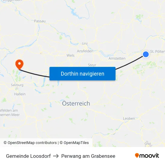 Gemeinde Loosdorf to Perwang am Grabensee map
