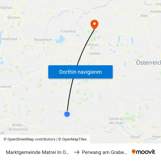 Marktgemeinde Matrei In Osttirol to Perwang am Grabensee map