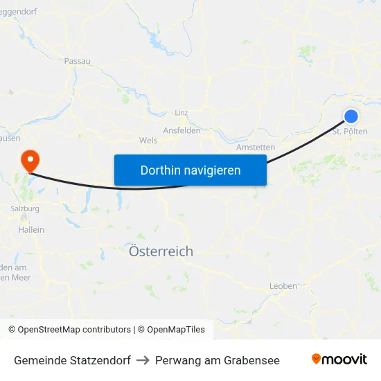 Gemeinde Statzendorf to Perwang am Grabensee map