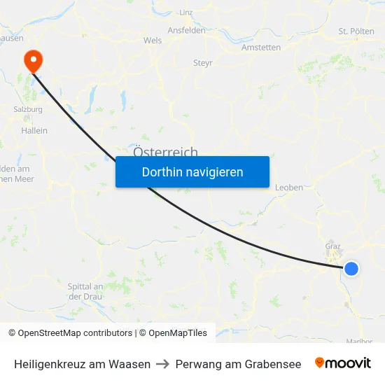 Heiligenkreuz am Waasen to Perwang am Grabensee map