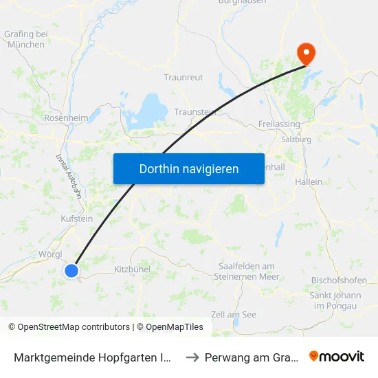 Marktgemeinde Hopfgarten Im Brixental to Perwang am Grabensee map