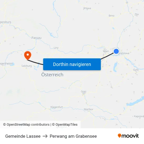 Gemeinde Lassee to Perwang am Grabensee map