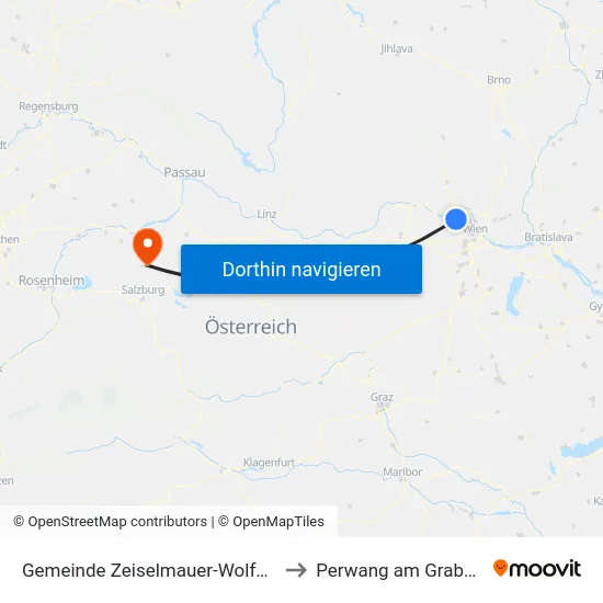 Gemeinde Zeiselmauer-Wolfpassing to Perwang am Grabensee map