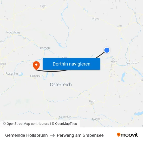 Gemeinde Hollabrunn to Perwang am Grabensee map
