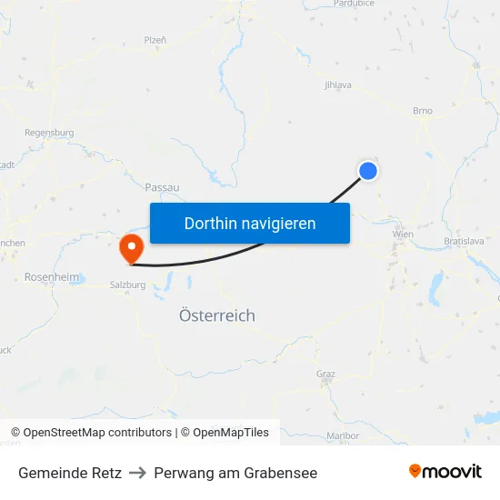 Gemeinde Retz to Perwang am Grabensee map