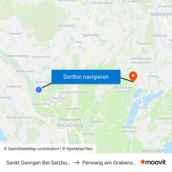 Sankt Georgen Bei Salzburg to Perwang am Grabensee map
