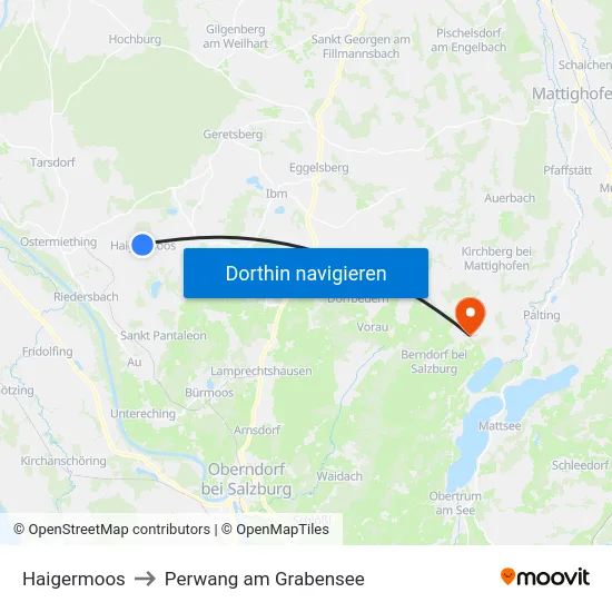 Haigermoos to Perwang am Grabensee map