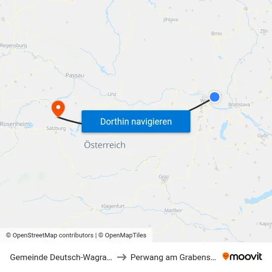 Gemeinde Deutsch-Wagram to Perwang am Grabensee map