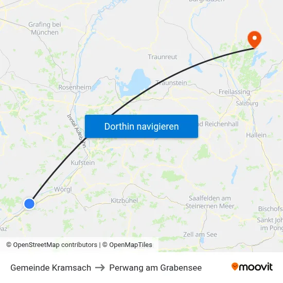Gemeinde Kramsach to Perwang am Grabensee map
