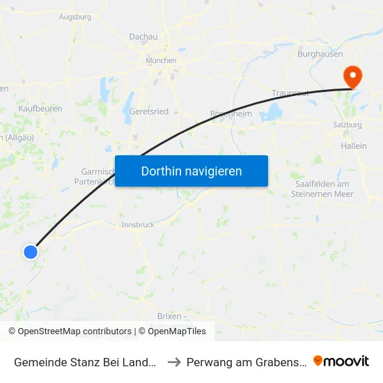 Gemeinde Stanz Bei Landeck to Perwang am Grabensee map