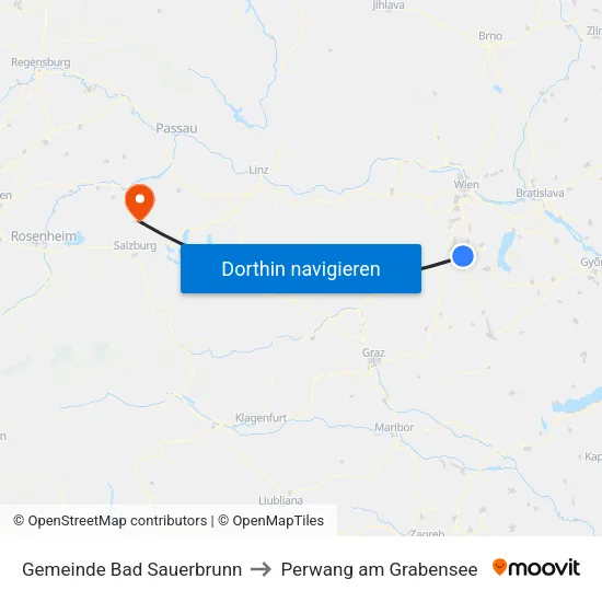 Gemeinde Bad Sauerbrunn to Perwang am Grabensee map