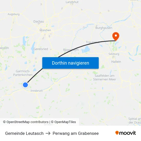 Gemeinde Leutasch to Perwang am Grabensee map