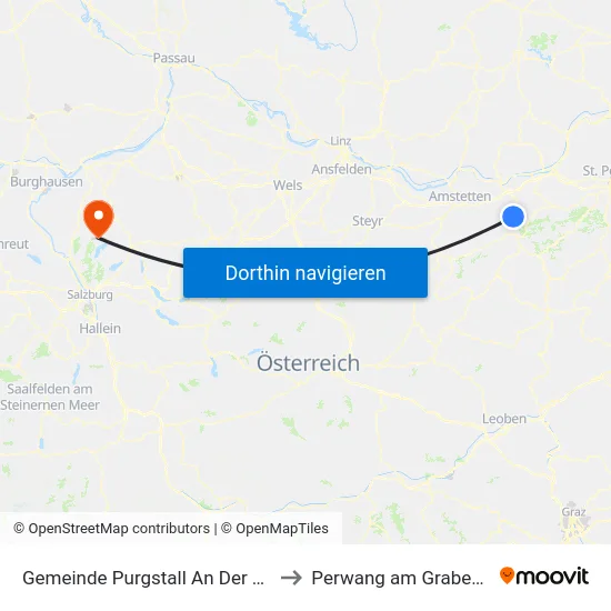 Gemeinde Purgstall An Der Erlauf to Perwang am Grabensee map