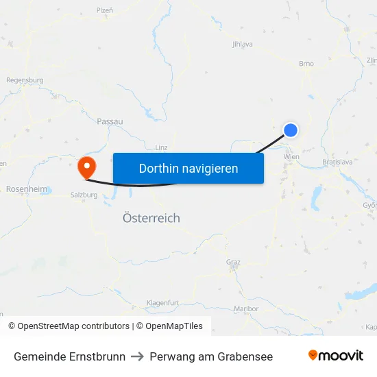 Gemeinde Ernstbrunn to Perwang am Grabensee map