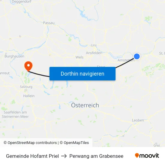 Gemeinde Hofamt Priel to Perwang am Grabensee map