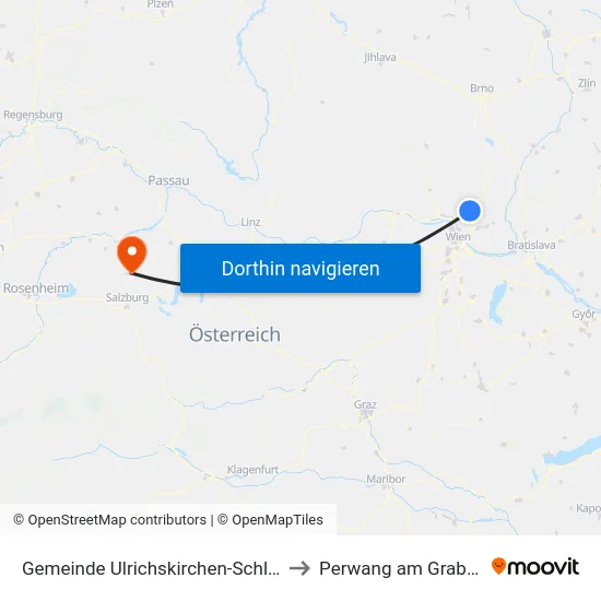 Gemeinde Ulrichskirchen-Schleinbach to Perwang am Grabensee map