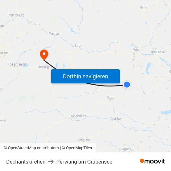 Dechantskirchen to Perwang am Grabensee map
