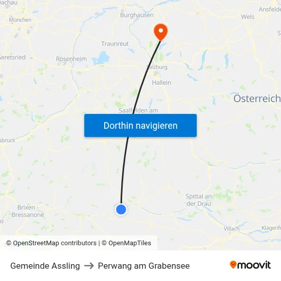 Gemeinde Assling to Perwang am Grabensee map