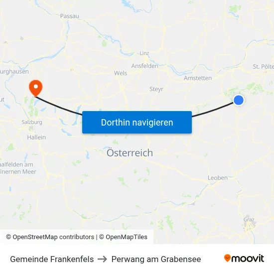 Gemeinde Frankenfels to Perwang am Grabensee map