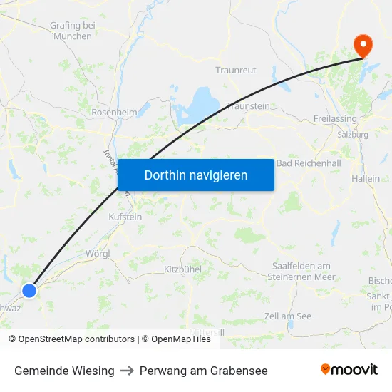 Gemeinde Wiesing to Perwang am Grabensee map