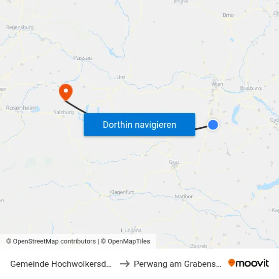 Gemeinde Hochwolkersdorf to Perwang am Grabensee map