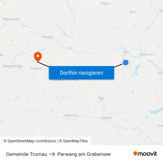 Gemeinde Trumau to Perwang am Grabensee map