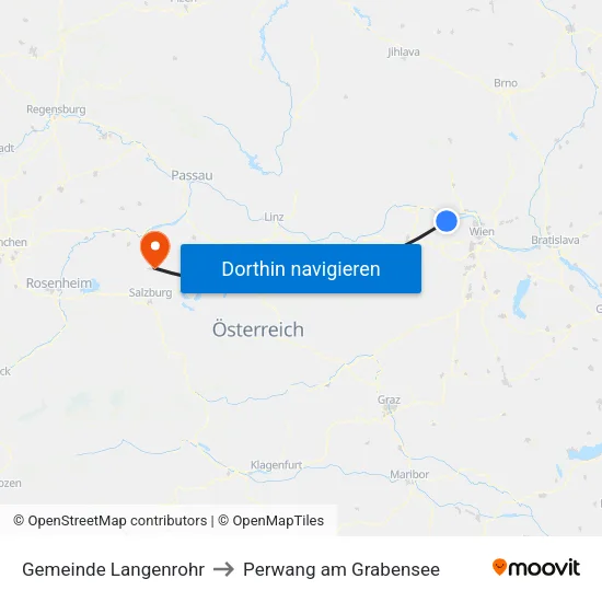 Gemeinde Langenrohr to Perwang am Grabensee map