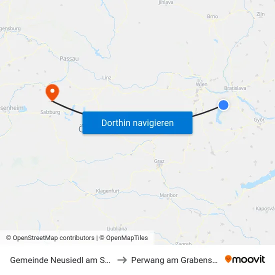 Gemeinde Neusiedl am See to Perwang am Grabensee map