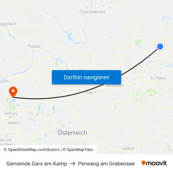 Gemeinde Gars am Kamp to Perwang am Grabensee map