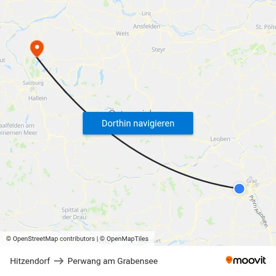 Hitzendorf to Perwang am Grabensee map