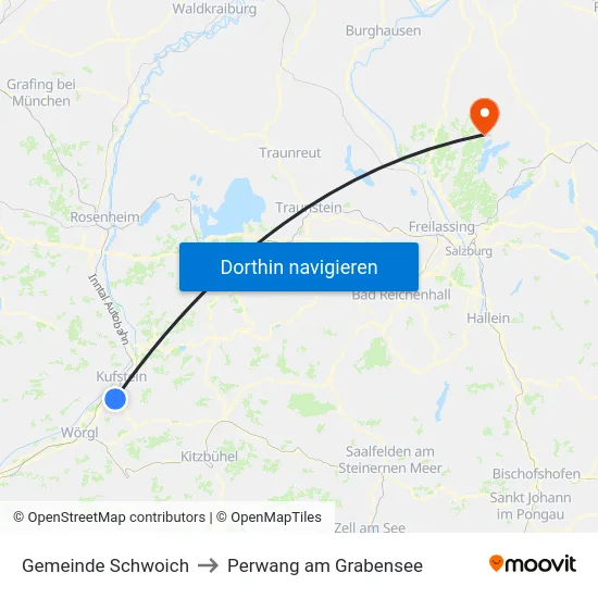 Gemeinde Schwoich to Perwang am Grabensee map