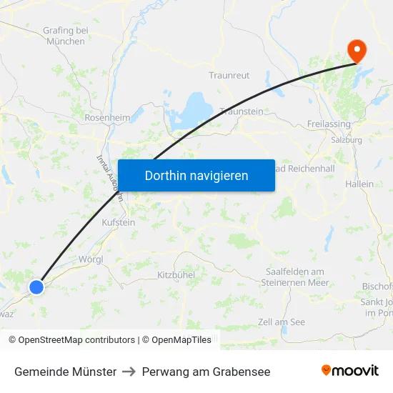 Gemeinde Münster to Perwang am Grabensee map
