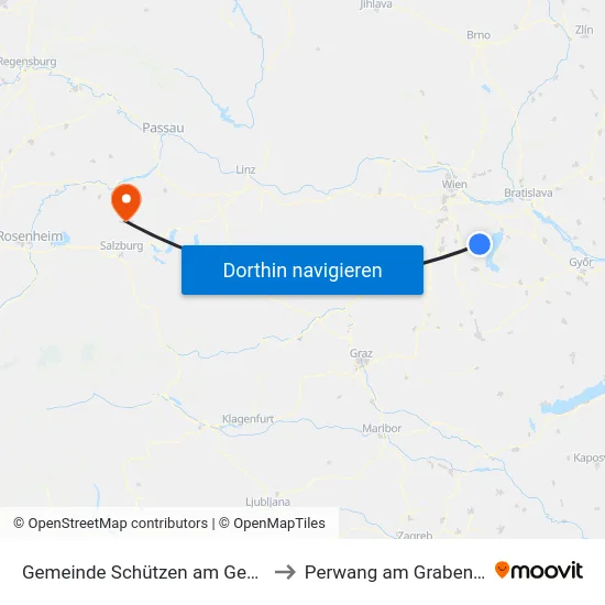 Gemeinde Schützen am Gebirge to Perwang am Grabensee map