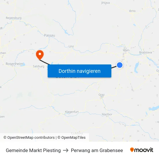Gemeinde Markt Piesting to Perwang am Grabensee map