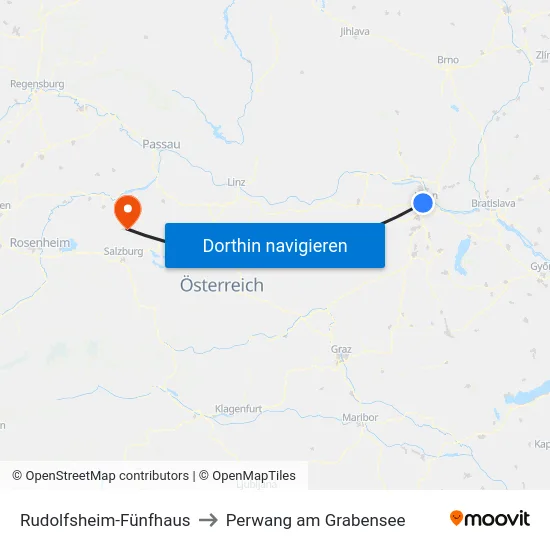 Rudolfsheim-Fünfhaus to Perwang am Grabensee map