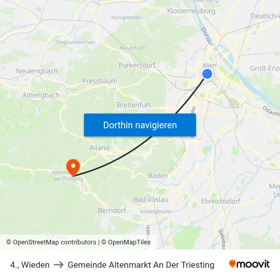 4., Wieden to Gemeinde Altenmarkt An Der Triesting map