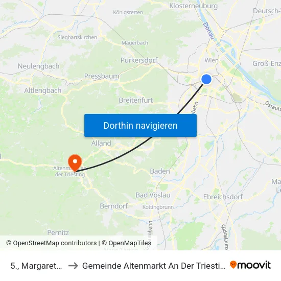 5., Margareten to Gemeinde Altenmarkt An Der Triesting map
