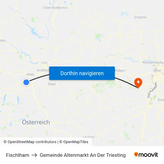 Fischlham to Gemeinde Altenmarkt An Der Triesting map