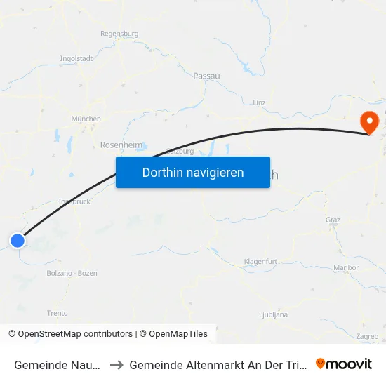 Gemeinde Nauders to Gemeinde Altenmarkt An Der Triesting map