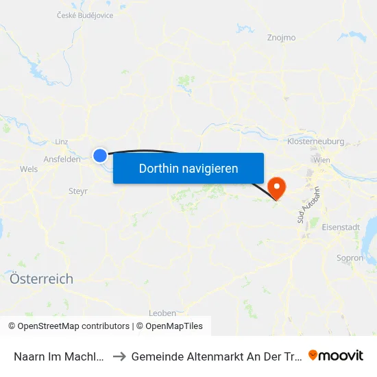 Naarn Im Machlande to Gemeinde Altenmarkt An Der Triesting map