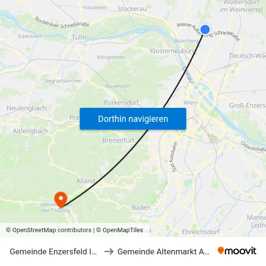 Gemeinde Enzersfeld Im Weinviertel to Gemeinde Altenmarkt An Der Triesting map