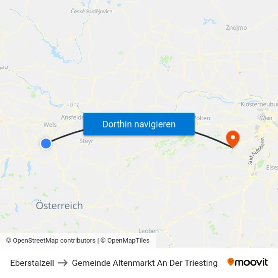 Eberstalzell to Gemeinde Altenmarkt An Der Triesting map
