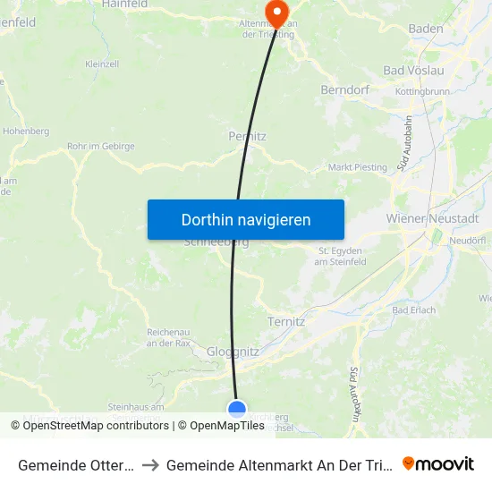 Gemeinde Otterthal to Gemeinde Altenmarkt An Der Triesting map