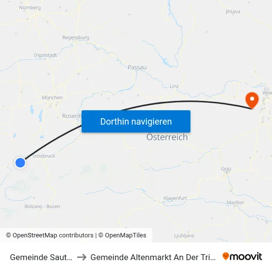 Gemeinde Sautens to Gemeinde Altenmarkt An Der Triesting map